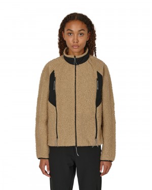 Brown ROA Polar Fleece Jacket | UWKHM-5738