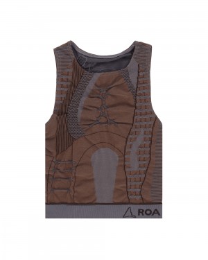 Brown / Grey ROA 3D Top Knitwear | JDAVR-0596