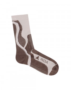 Light Brown ROA Rabit Socks | YKBIS-9317