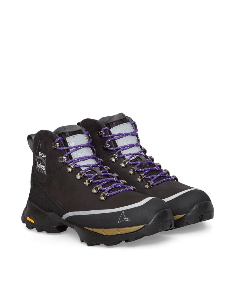 Black ROA Andreas Aries Hiking Shoes | FTKBP-5804