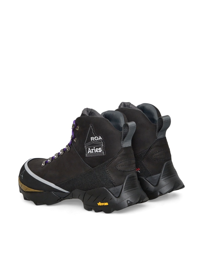 Black ROA Andreas Aries Hiking Shoes | FTKBP-5804