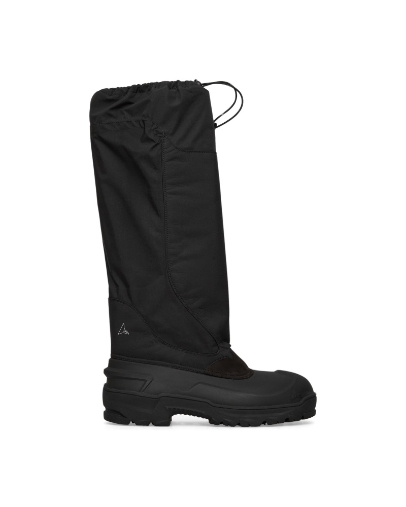 Black ROA Cowel Rubber Boots | YZURS-2953