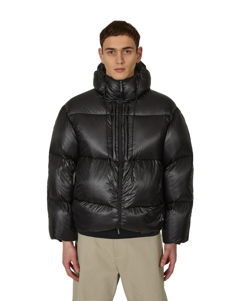 Black ROA Heavy Down Jacket | WGDZQ-3196