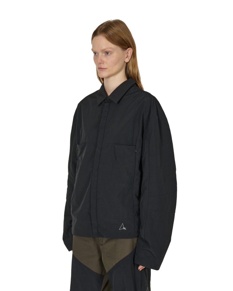 Black ROA Padded Over Shirt | SOPIW-7403