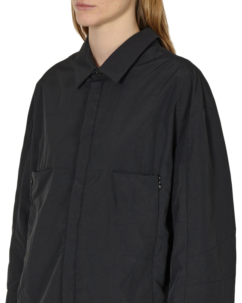 Black ROA Padded Over Shirt | SOPIW-7403