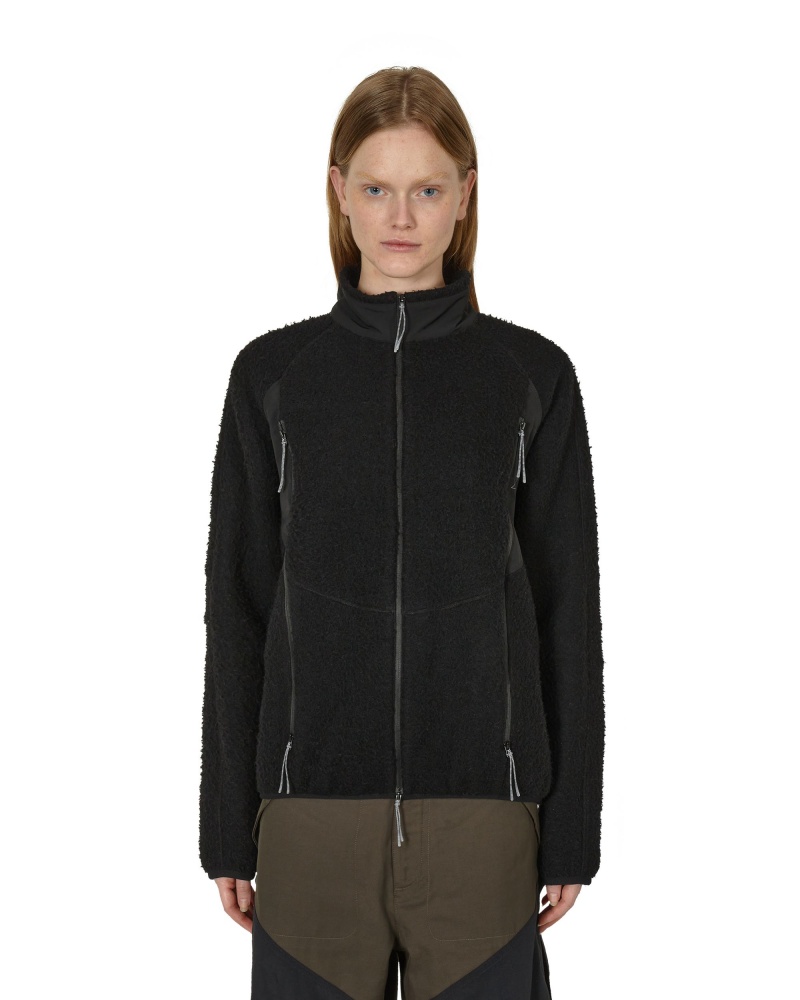 Black ROA Polar Fleece Jacket | CVDSX-6378