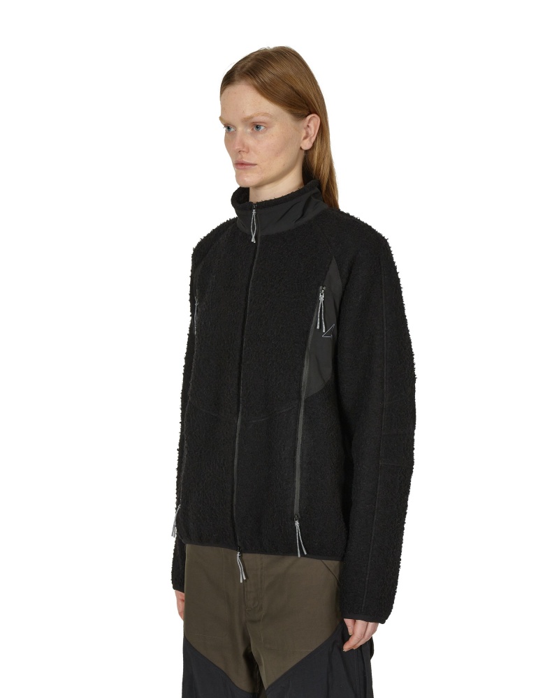 Black ROA Polar Fleece Jacket | CVDSX-6378