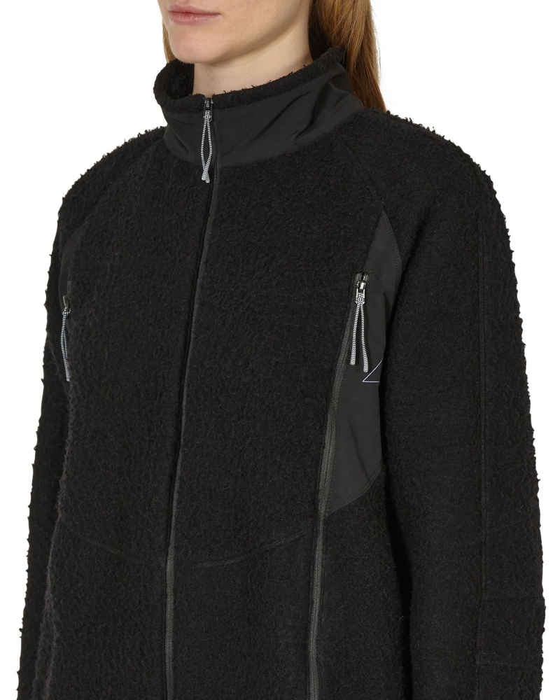 Black ROA Polar Fleece Jacket | CVDSX-6378