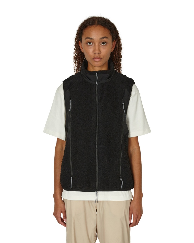 Black ROA Polar Fleece Vest | NSYUG-9376