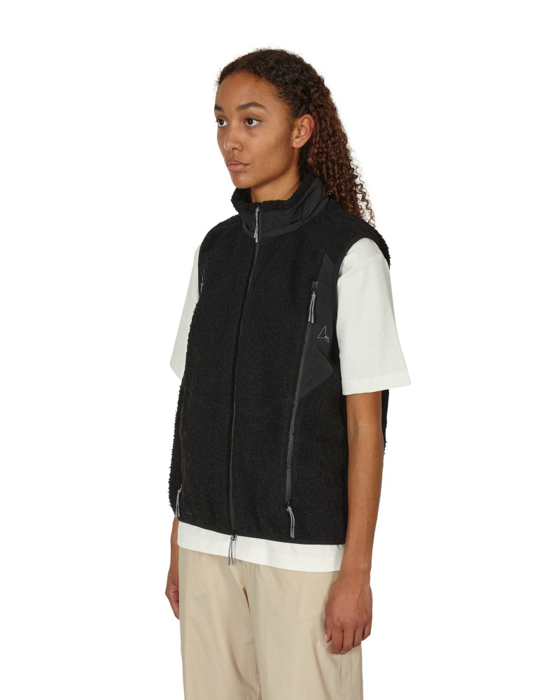 Black ROA Polar Fleece Vest | NSYUG-9376