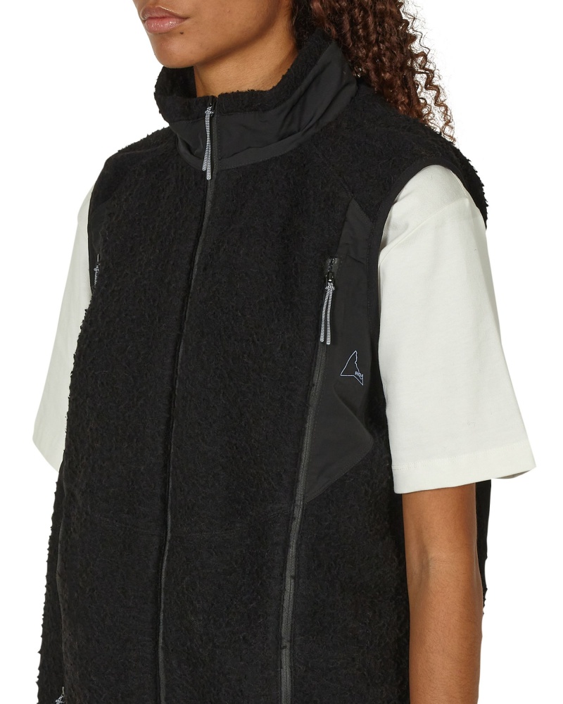 Black ROA Polar Fleece Vest | NSYUG-9376