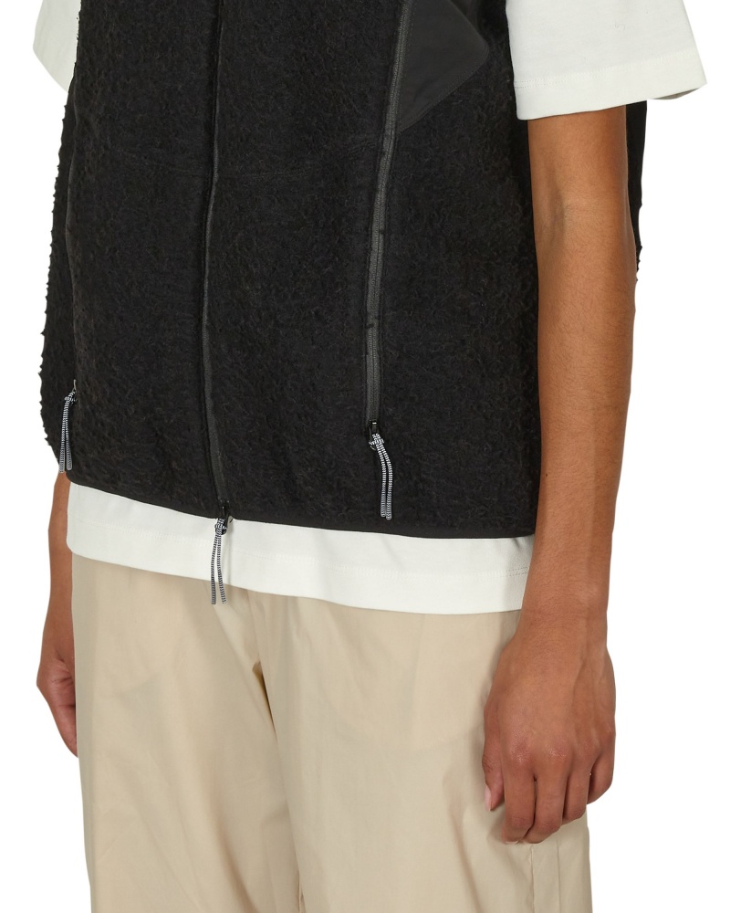 Black ROA Polar Fleece Vest | NSYUG-9376