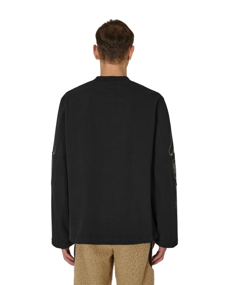 Black ROA T-shirt Graphic Long Sleeve | ZVXJP-8703