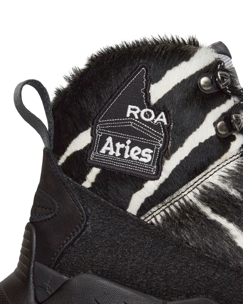 Black / White ROA Andreas Aries Hiking Shoes | ZYBEO-9231