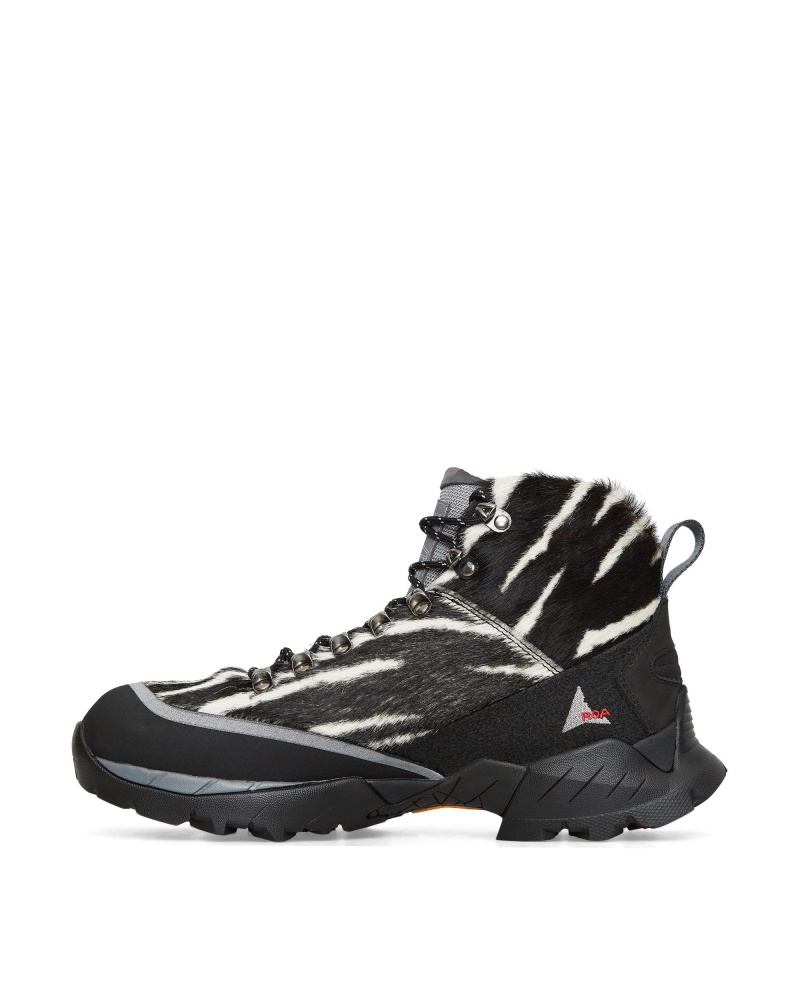 Black / White ROA Andreas Aries Hiking Shoes | ZYBEO-9231