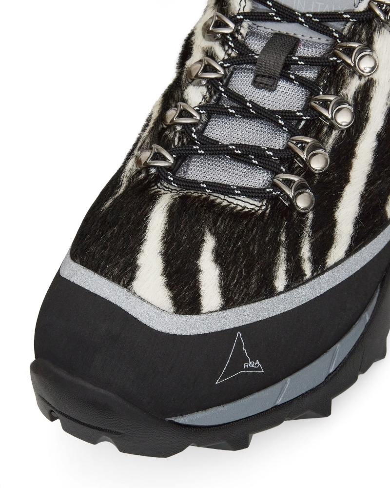 Black / White ROA Andreas Aries Hiking Shoes | ZYBEO-9231