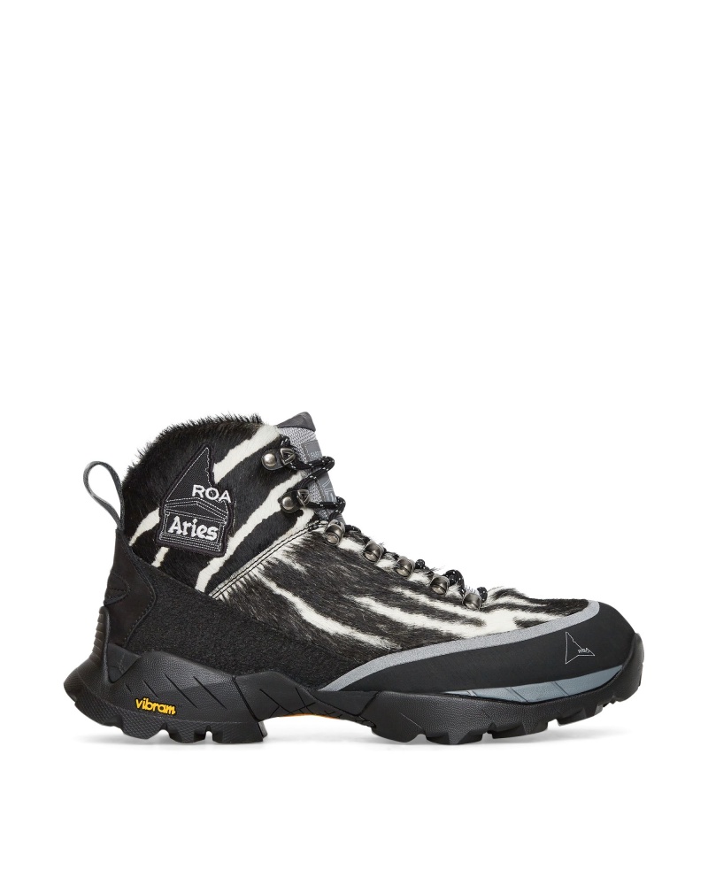 Black / White ROA Andreas Aries Hiking Shoes | ZYBEO-9231