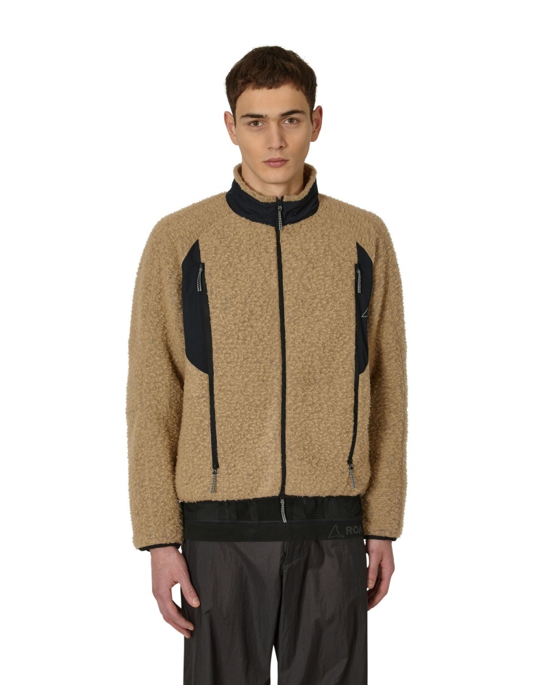 Brown ROA Polar Fleece Jacket | UWKHM-5738