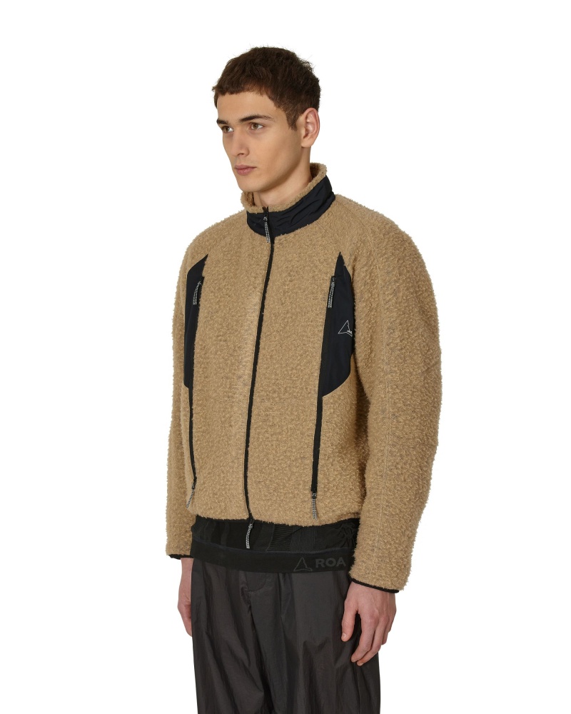 Brown ROA Polar Fleece Jacket | UWKHM-5738