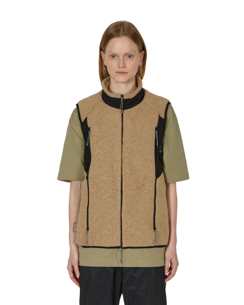 Brown ROA Polar Fleece Vest | LYZDG-6573