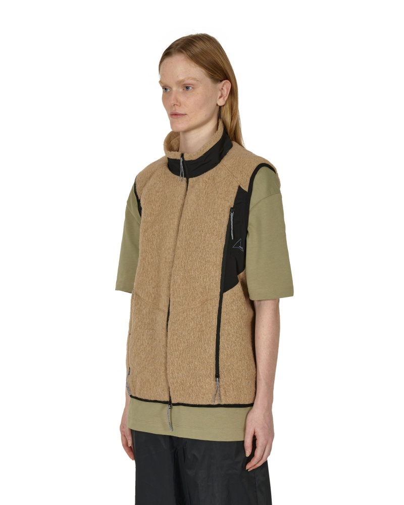 Brown ROA Polar Fleece Vest | LYZDG-6573