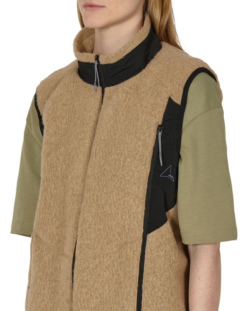 Brown ROA Polar Fleece Vest | LYZDG-6573