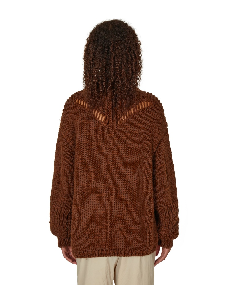 Brown ROA Winter Hand Made Zip Up Tops | UXHNA-5209