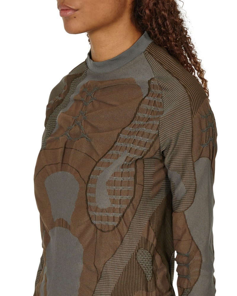 Brown / Grey ROA Roundneck 3D Knitwear | YVGNA-9546