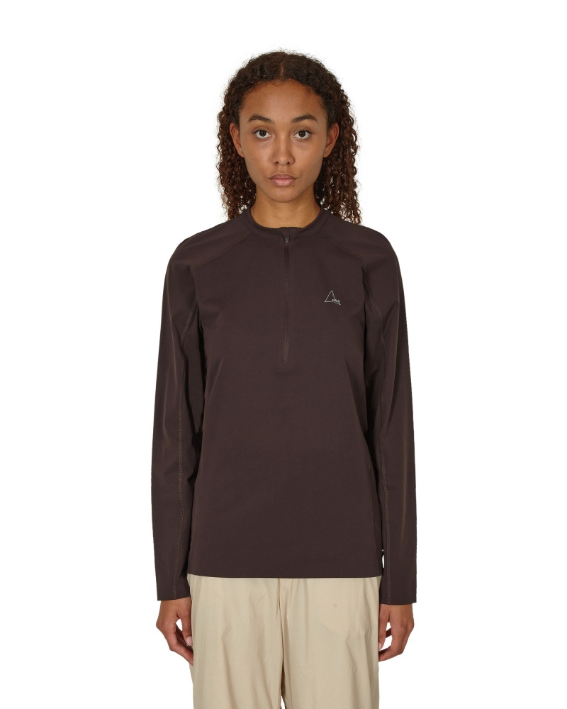 Dark Brown ROA T-shirt Technical Long Sleeve | LAEYB-6049