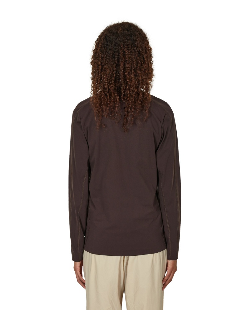 Dark Brown ROA T-shirt Technical Long Sleeve | LAEYB-6049