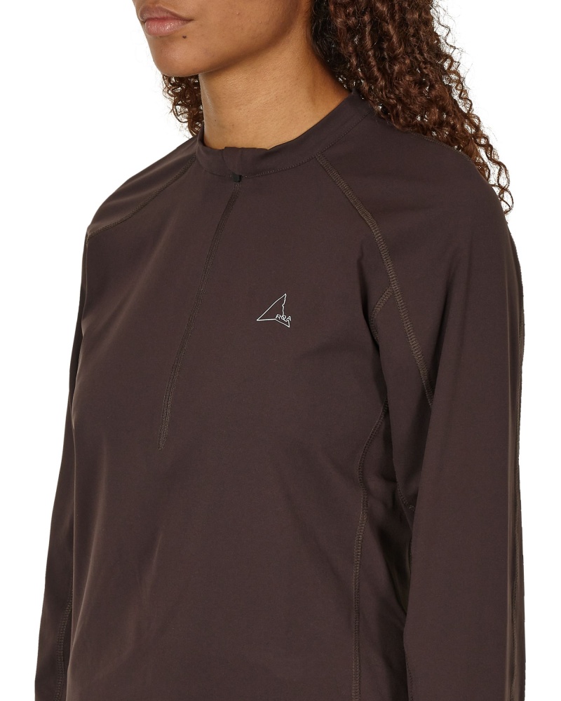 Dark Brown ROA T-shirt Technical Long Sleeve | LAEYB-6049