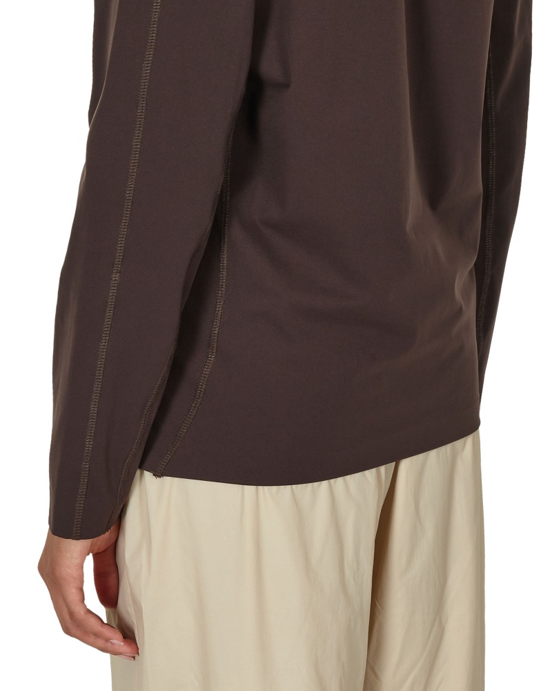 Dark Brown ROA T-shirt Technical Long Sleeve | LAEYB-6049