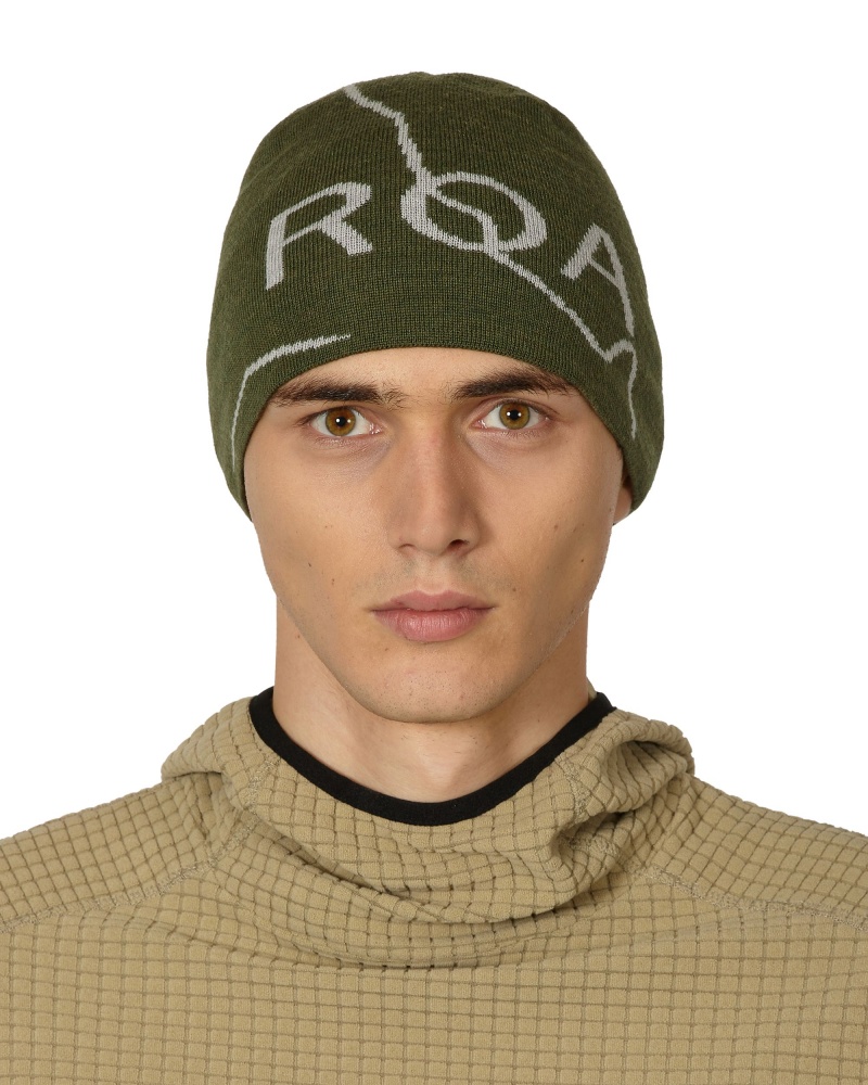 Dark Green ROA Logo Beanie | NEOKJ-6328