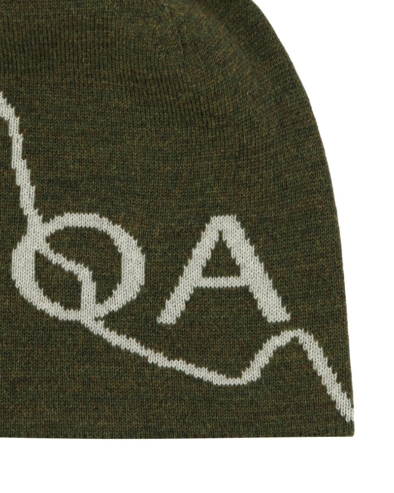 Dark Green ROA Logo Beanie | NEOKJ-6328