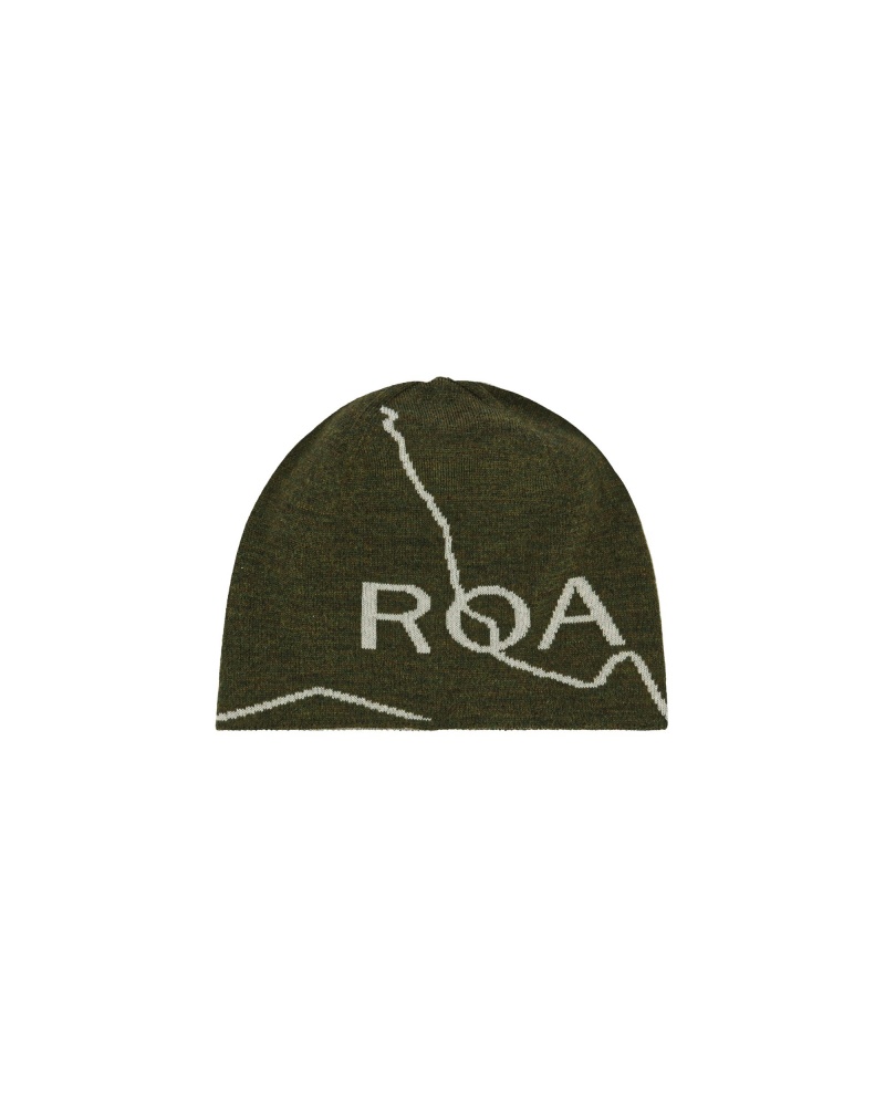 Dark Green ROA Logo Beanie | NEOKJ-6328