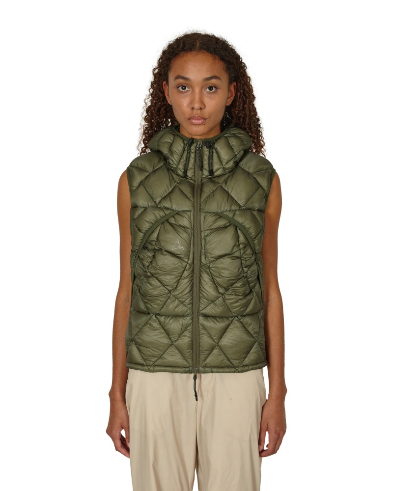 Dark Green ROA Puffer Vest | QMNIU-3840