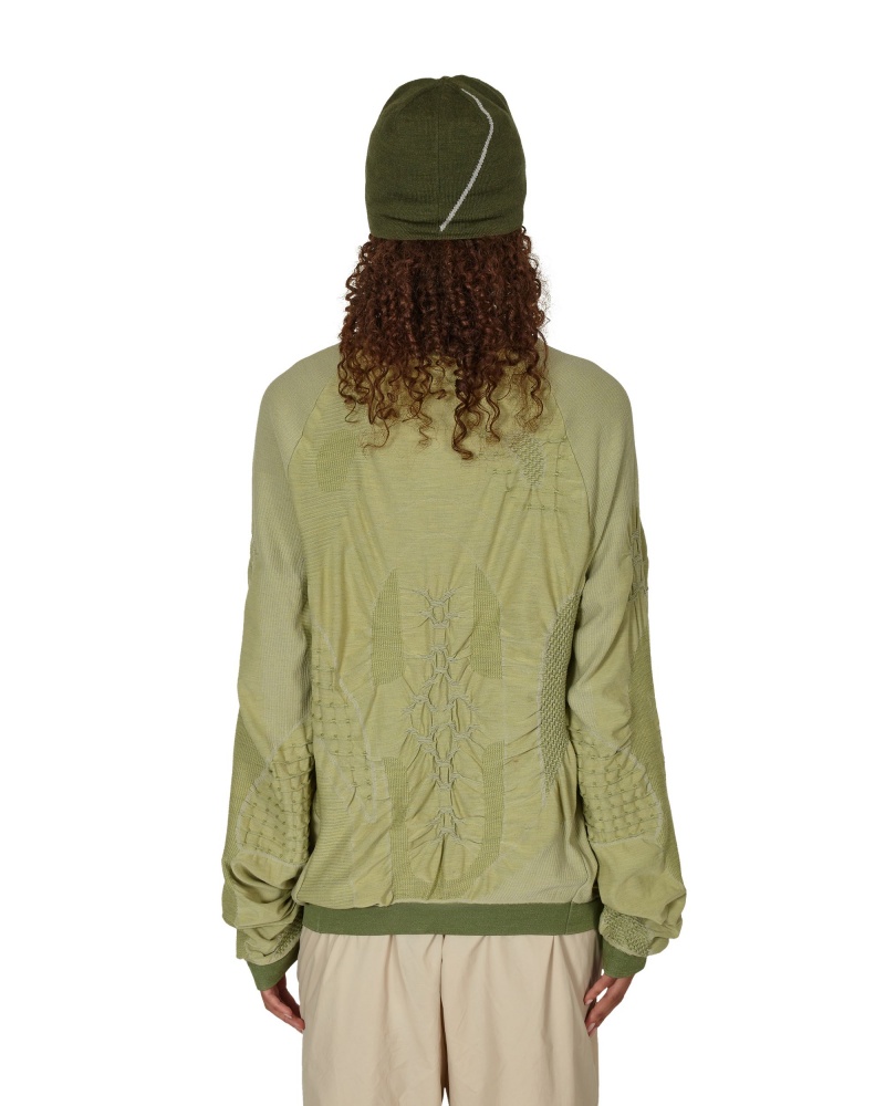 Green / Grey ROA Half Zip 3D Knitwear | RFYSX-3086