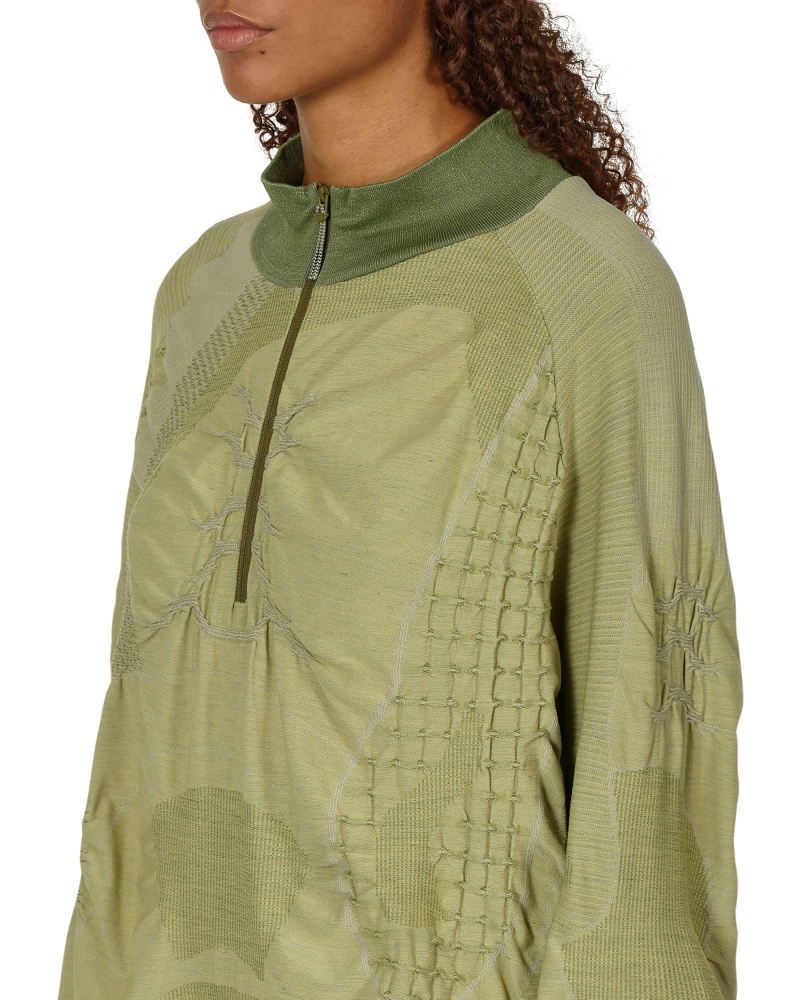 Green / Grey ROA Half Zip 3D Knitwear | RFYSX-3086