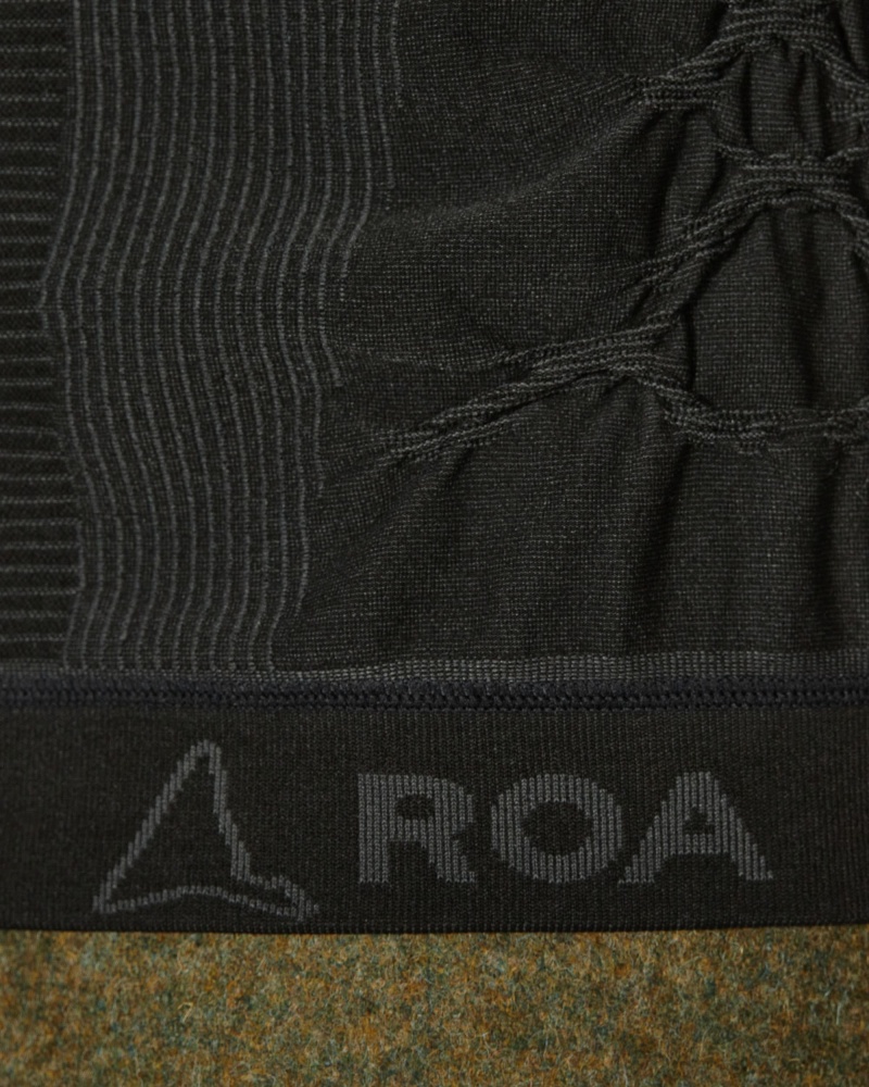 Grey / Black ROA Roundneck 3D Knitwear | OVFQN-9175