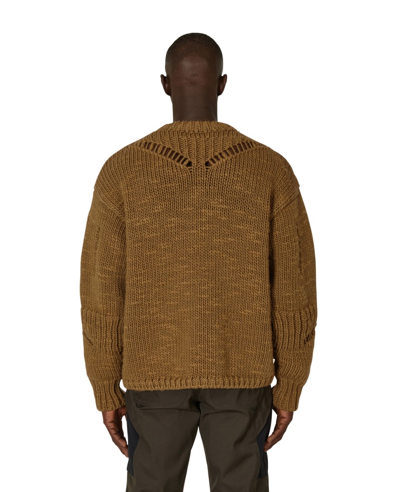 Light Brown ROA Winter Hand Made Polo Tops | VHSJC-2945