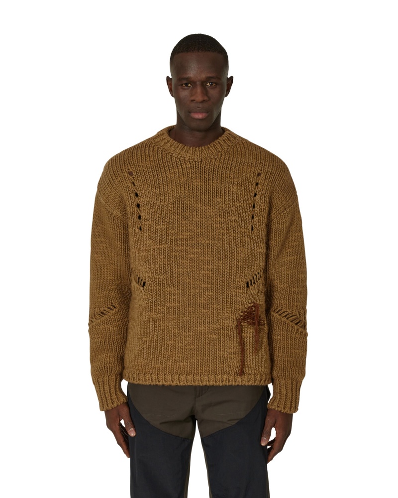 Light Brown ROA Winter Hand Made Polo Tops | VHSJC-2945