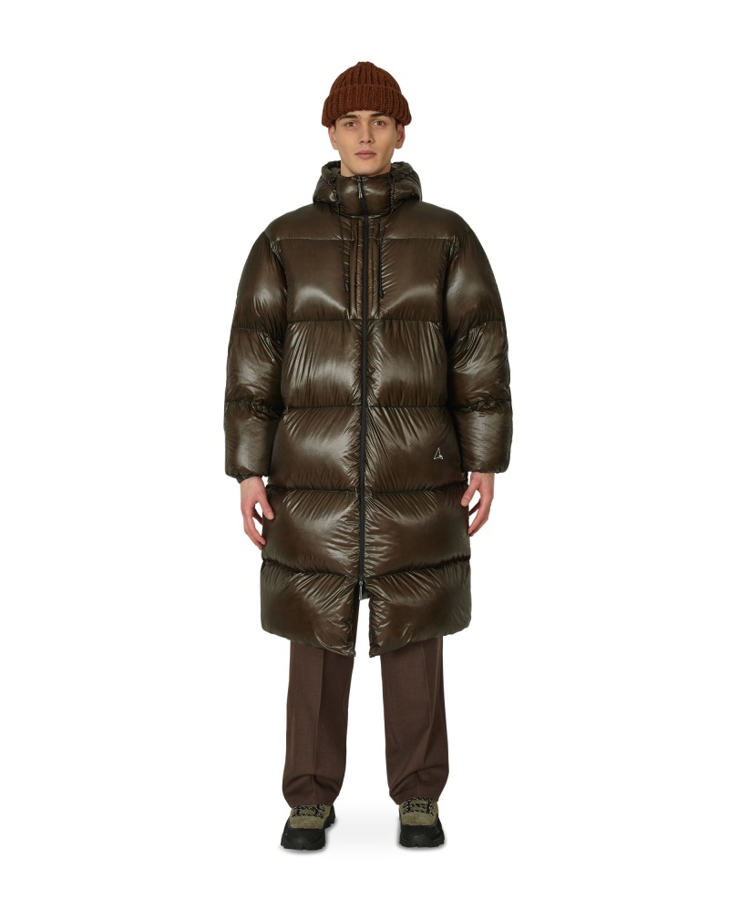 Olive ROA Heavy Long Down Jacket | XMYDK-4136