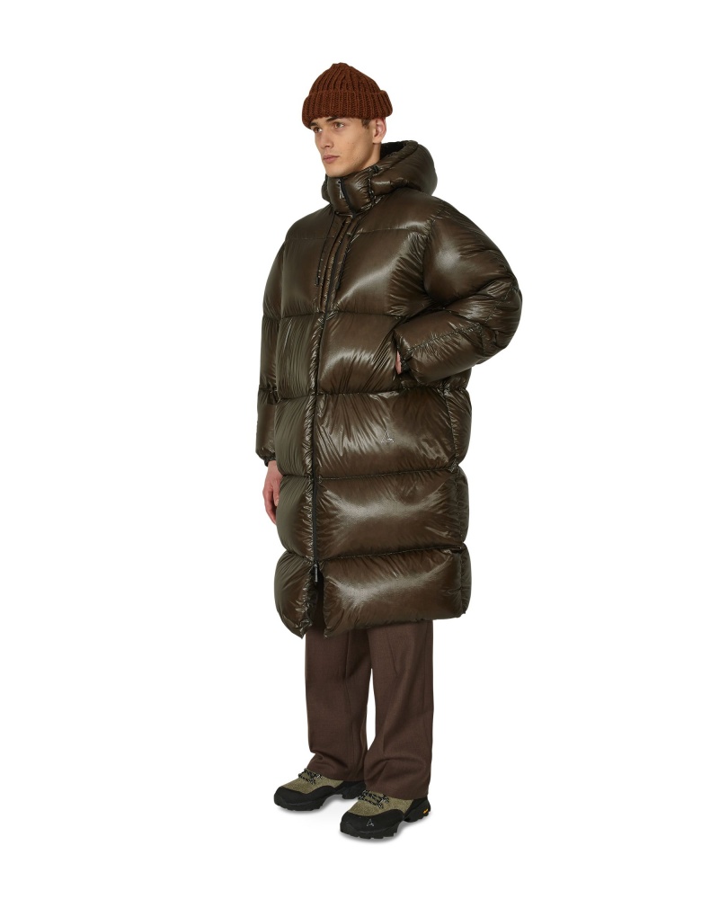 Olive ROA Heavy Long Down Jacket | XMYDK-4136