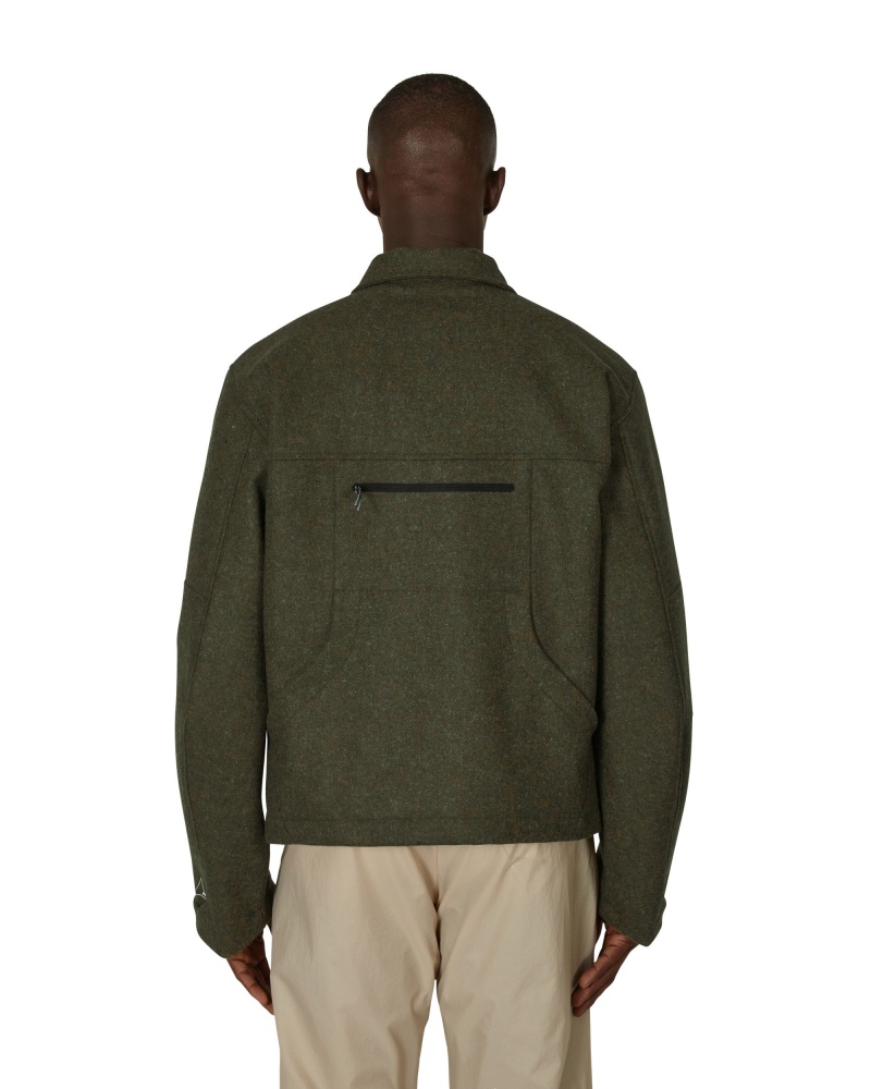 Olive ROA Zip Up Shirt Jacket | LGMXK-7156