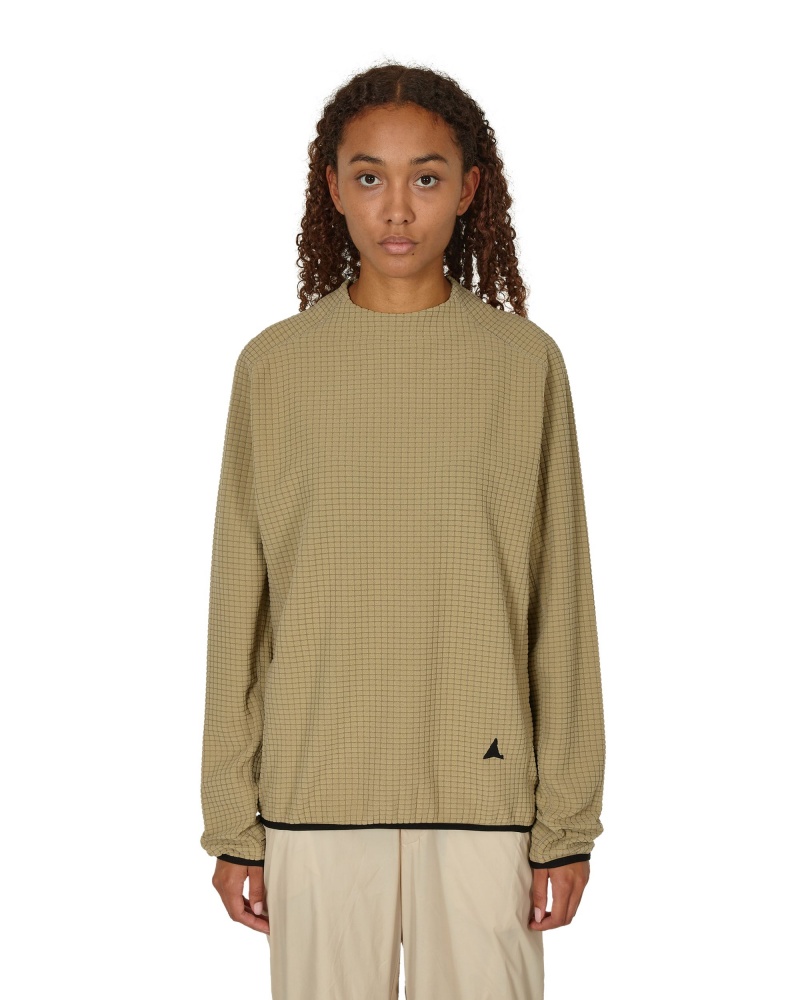 Silver Olive ROA Grid Mockneck Knitwear | XHVJM-9327