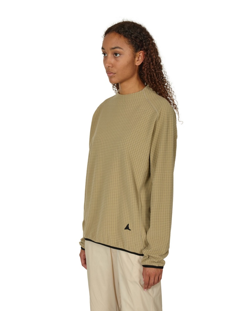 Silver Olive ROA Grid Mockneck Knitwear | XHVJM-9327