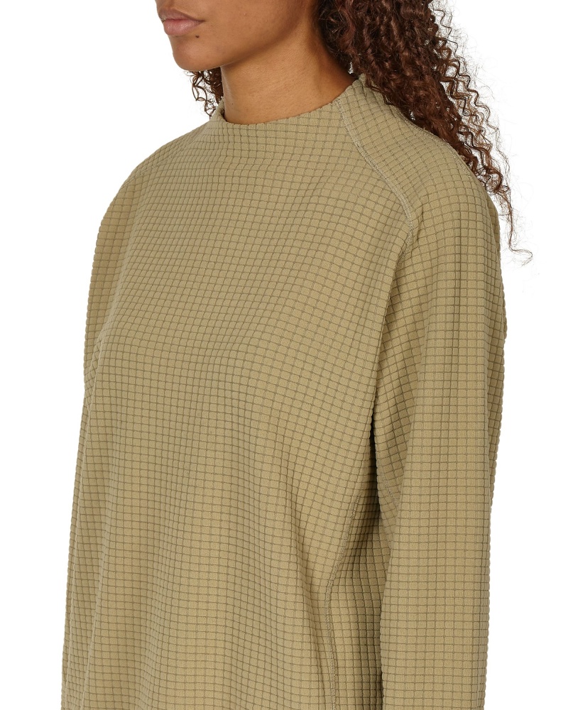 Silver Olive ROA Grid Mockneck Knitwear | XHVJM-9327