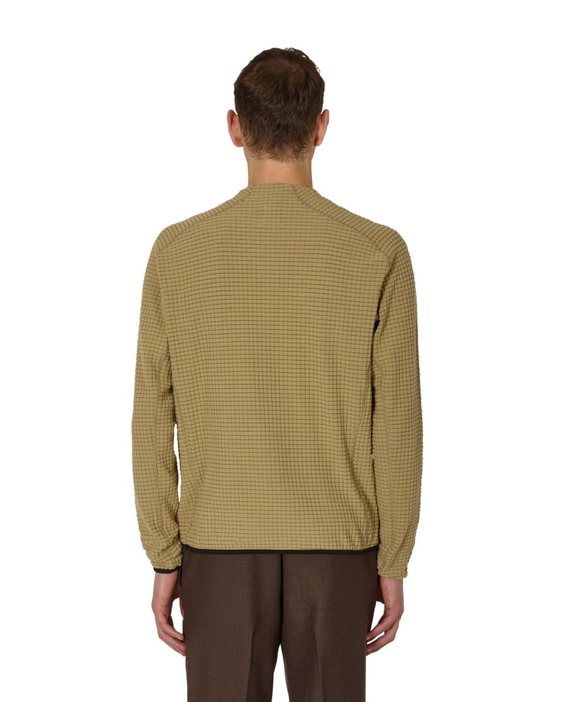 Silver Olive ROA Grid Mockneck Knitwear | XHVJM-9327