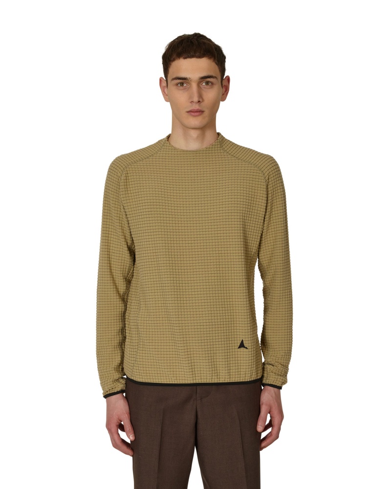 Silver Olive ROA Grid Mockneck Knitwear | XHVJM-9327