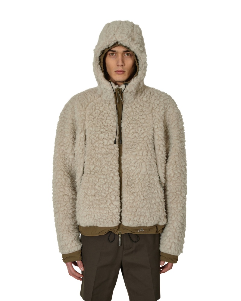 Silver Olive ROA Heavy Furry Jacket | RLZOA-6709